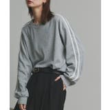 モクグレー×オフホワイト | サイドライン スムースプルオーバー | ad thie