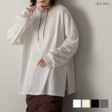 スリット入り ビッグロングTシャツ | ad thie | 詳細画像1