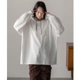 スリット入り ビッグロングTシャツ | ad thie | 詳細画像14