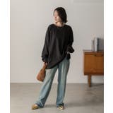 スリット入り ビッグロングTシャツ | ad thie | 詳細画像19