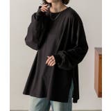 スリット入り ビッグロングTシャツ | ad thie | 詳細画像20