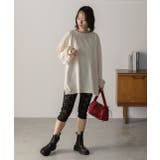 スリット入り ビッグロングTシャツ | ad thie | 詳細画像23