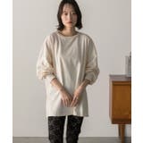 スリット入り ビッグロングTシャツ | ad thie | 詳細画像25