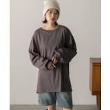 スリット入り ビッグロングTシャツ | ad thie | 詳細画像4