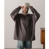 スリット入り ビッグロングTシャツ | ad thie | 詳細画像5