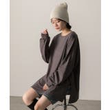 スリット入り ビッグロングTシャツ | ad thie | 詳細画像8