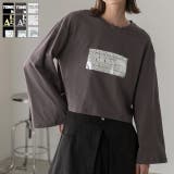 箔アソートプリント ショート丈ロングTシャツ | ad thie | 詳細画像1