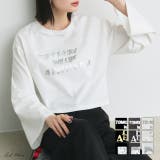 箔アソートプリント ショート丈ロングTシャツ | ad thie | 詳細画像1