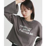 箔アソートプリント ショート丈ロングTシャツ | ad thie | 詳細画像15