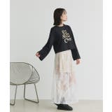 箔アソートプリント ショート丈ロングTシャツ | ad thie | 詳細画像29