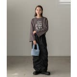 箔アソートプリント ショート丈ロングTシャツ | ad thie | 詳細画像52