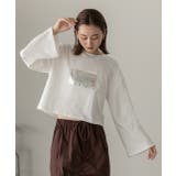 箔アソートプリント ショート丈ロングTシャツ | ad thie | 詳細画像58