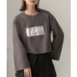 箔アソートプリント ショート丈ロングTシャツ | ad thie | 詳細画像64
