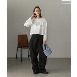 箔アソートプリント ショート丈ロングTシャツ | ad thie | 詳細画像8
