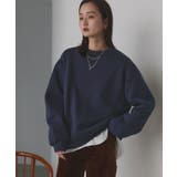 ネイビー | 裏起毛 ビッグプルオーバー | ad thie