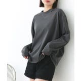 チャコール | ピグメント ロングTシャツ | ad thie