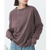 モカブラウン | ピグメント ロングTシャツ | ad thie