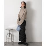 ハイネック・袖ドロスト ブークレショート丈ニット | ad thie | 詳細画像10 