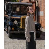 ハイネック・袖ドロスト ブークレショート丈ニット | ad thie | 詳細画像13 