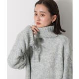 ハイネック・袖ドロスト ブークレショート丈ニット | ad thie | 詳細画像32 