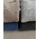 ハイネック・袖ドロスト ブークレショート丈ニット | ad thie | 詳細画像42 