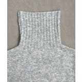 ハイネック・袖ドロスト ブークレショート丈ニット | ad thie | 詳細画像43 