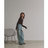 配色フレアスリーブリブニット | ad thie | 詳細画像10 