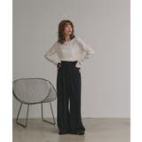 配色フレアスリーブリブニット | ad thie | 詳細画像2 