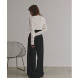 配色フレアスリーブリブニット | ad thie | 詳細画像4 