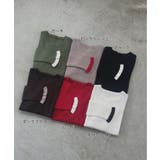 配色フレアスリーブリブニット | ad thie | 詳細画像40 