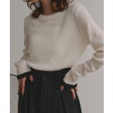 配色フレアスリーブリブニット | ad thie | 詳細画像5 