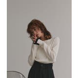 配色フレアスリーブリブニット | ad thie | 詳細画像6 