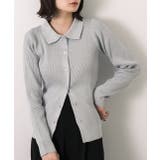 ラメニット・襟付き コンパクトカーディガン | ad thie | 詳細画像12 