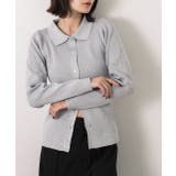 ラメニット・襟付き コンパクトカーディガン | ad thie | 詳細画像15 