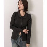 ラメニット・襟付き コンパクトカーディガン | ad thie | 詳細画像24 