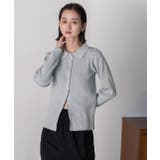 ラメニット・襟付き コンパクトカーディガン | ad thie | 詳細画像3 