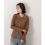 ラメニット・襟付き コンパクトカーディガン | ad thie | 詳細画像34 