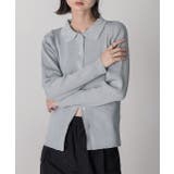 ラメニット・襟付き コンパクトカーディガン | ad thie | 詳細画像4 