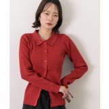 ラメニット・襟付き コンパクトカーディガン | ad thie | 詳細画像42 