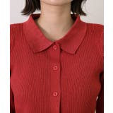 ラメニット・襟付き コンパクトカーディガン | ad thie | 詳細画像50 