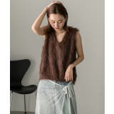 ふんわりシャギー ニットベスト | ad thie | 詳細画像54 