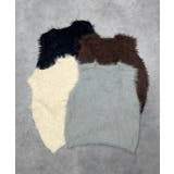 ふんわりシャギー ニットベスト | ad thie | 詳細画像55 