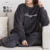 刺繍ロゴ・ボアプルオーバー ルームウエア | ad thie | 詳細画像1
