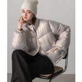 スタンドカラー ショート中綿パディングブルゾン | ad thie | 詳細画像12 