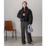 スタンドカラー ショート中綿パディングブルゾン | ad thie | 詳細画像20 