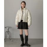 スタンドカラー ショート中綿パディングブルゾン | ad thie | 詳細画像25 