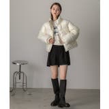 スタンドカラー ショート中綿パディングブルゾン | ad thie | 詳細画像29 