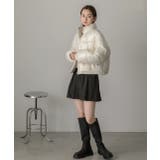 スタンドカラー ショート中綿パディングブルゾン | ad thie | 詳細画像30 