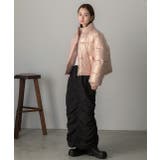 スタンドカラー ショート中綿パディングブルゾン | ad thie | 詳細画像34 