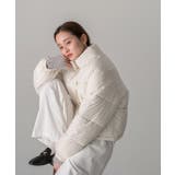 スタンドカラー ショート中綿パディングブルゾン | ad thie | 詳細画像48 